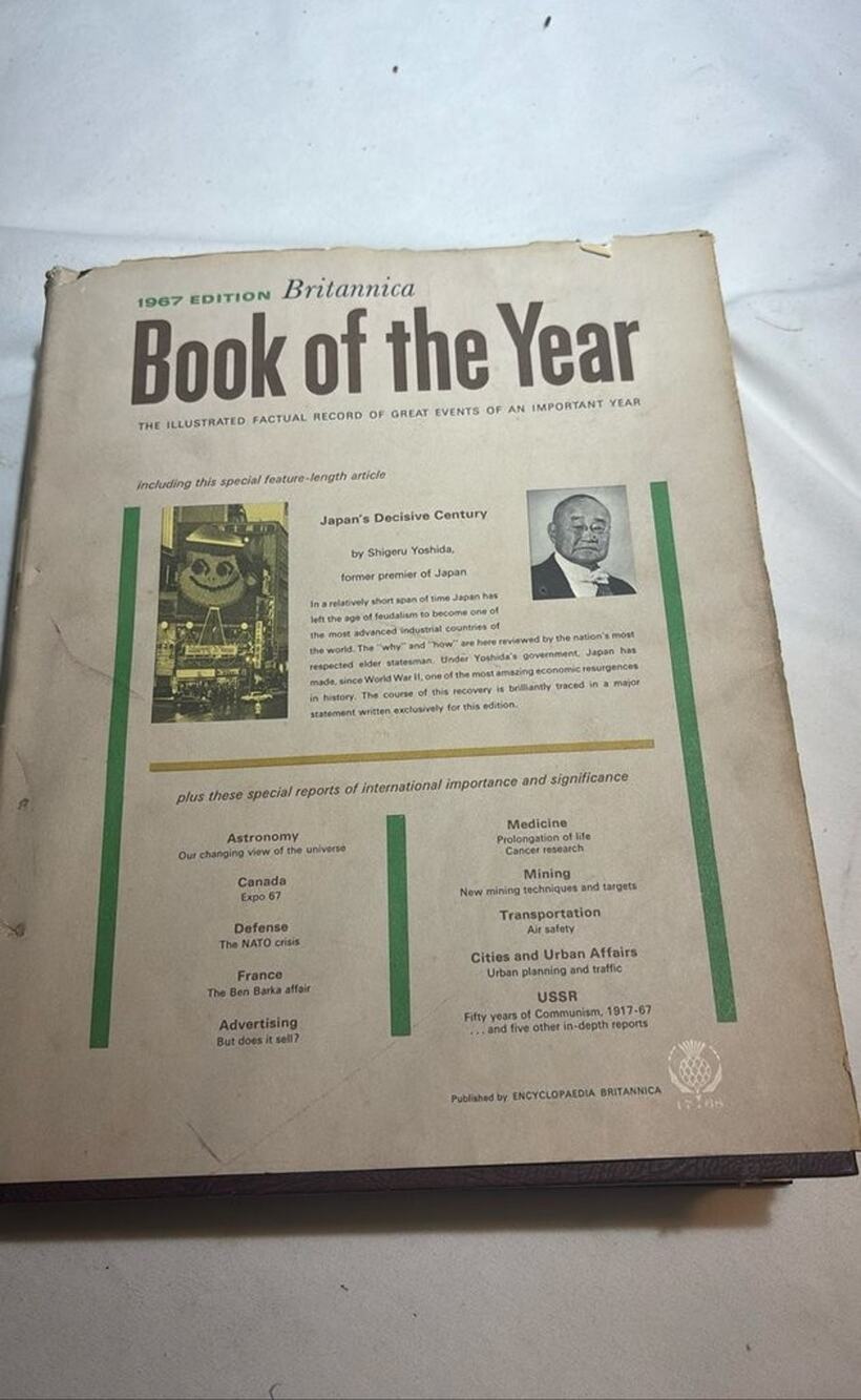 1967 Edition Britannica Book of the Year